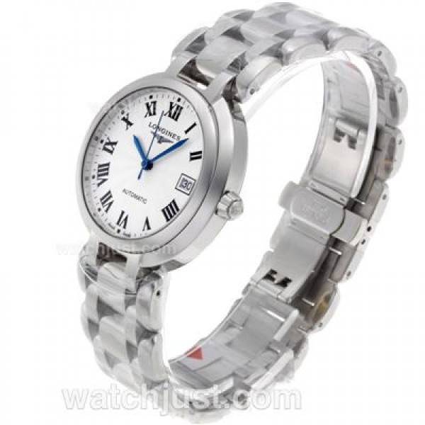 Longines PrimaLuna Swiss ETA 2836 Movement with White Dial S/S