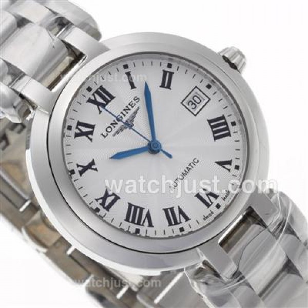 Longines PrimaLuna Swiss ETA 2836 Movement with White Dial S/S