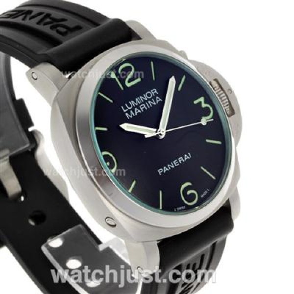 Panerai Luminor Marina Automatic with Black Dial-Rubber Strap