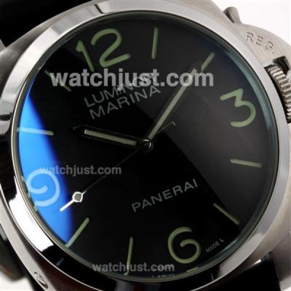 Panerai Luminor Marina Automatic with Black Dial-Rubber Strap