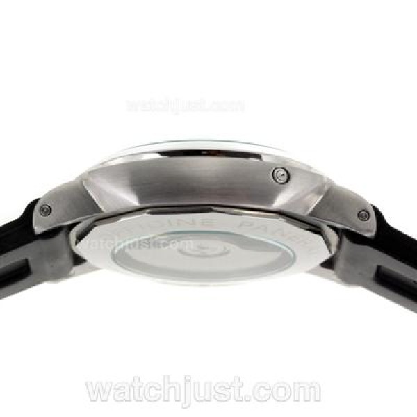 Panerai Luminor Marina Automatic with Black Dial-Rubber Strap