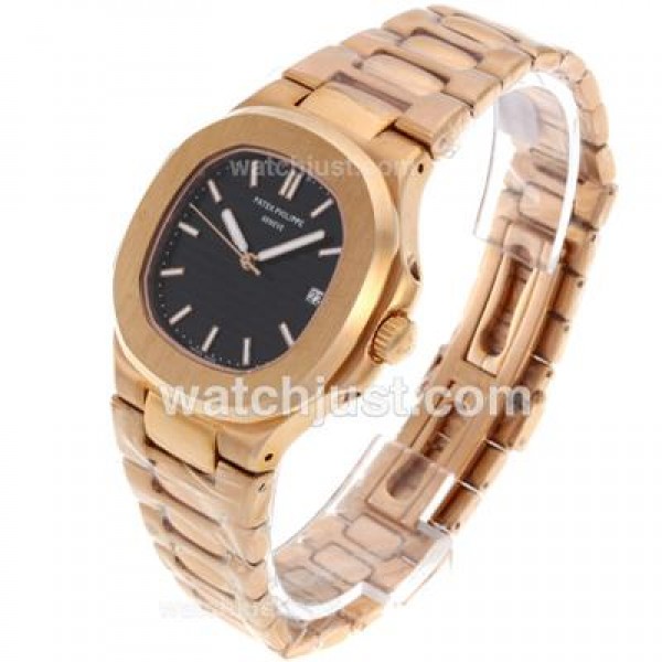 Patek Philippe Nautilus Automatic Full Rose Gold with Black Dial