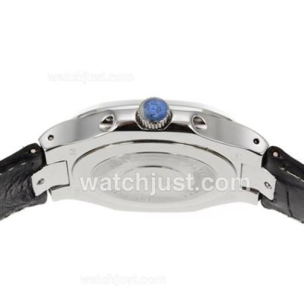 Patek Philippe Nautilus with Blue Dial-Leather Strap