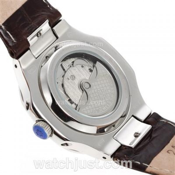 Patek Philippe Nautilus Automatic with Brown Dial-Leather Strap