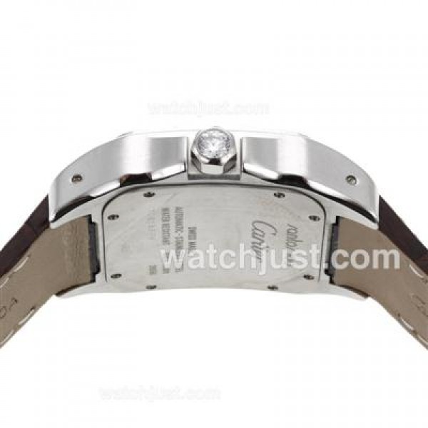 Best Quality Cartier Santos 100 Fake Watches With White Dials For Sale