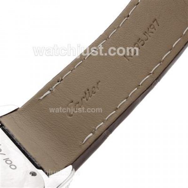 Best Quality Cartier Santos 100 Fake Watches With White Dials For Sale