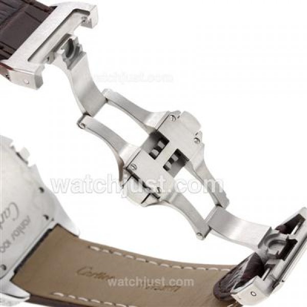 Best Quality Cartier Santos 100 Fake Watches With White Dials For Sale
