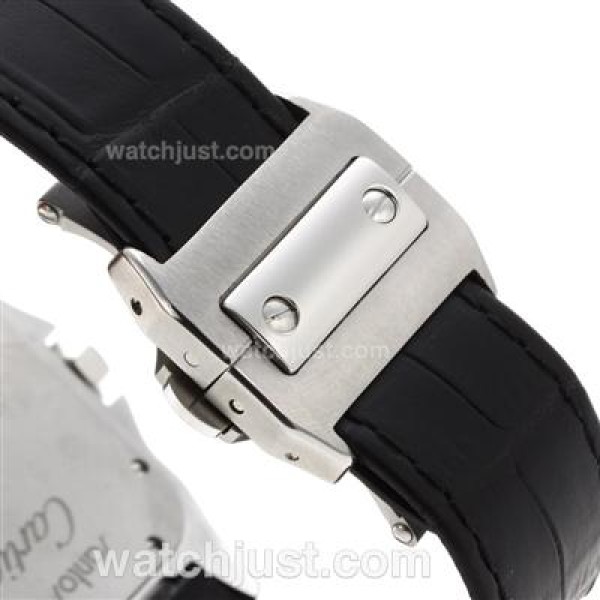 Best Quality Cartier Santos 100 Fake Watches With White Dials For Men