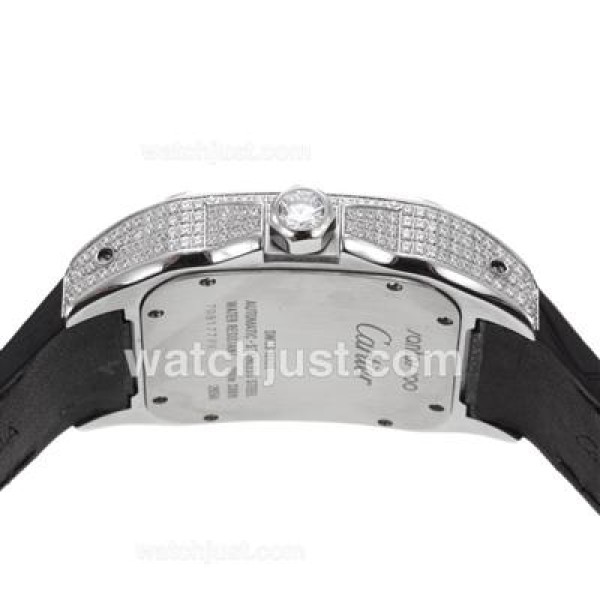 Best Quality Cartier Santos 100 Fake Watches With White Dials For Men