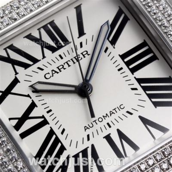 Best 1:1 Cartier Santos 100 Replica Watches With White Dials Online