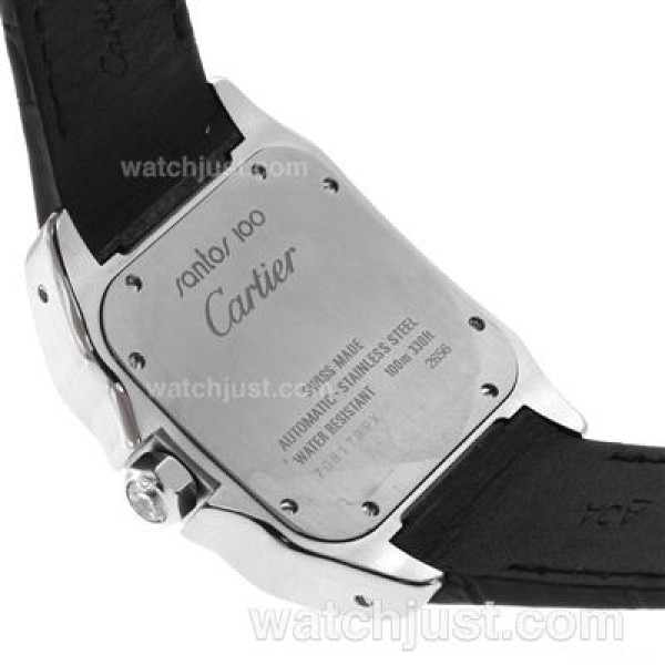 Best 1:1 Cartier Santos 100 Replica Watches With White Dials Online