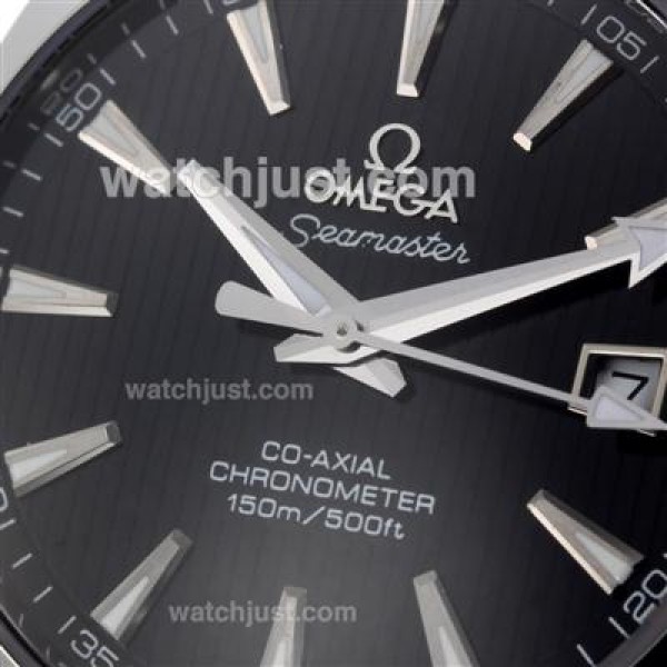 Omega Seamaster Automatic with Black Dial-Leather Strap
