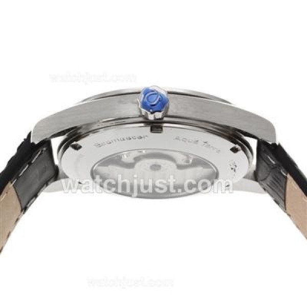 Omega Seamaster Automatic with Black Dial-Leather Strap
