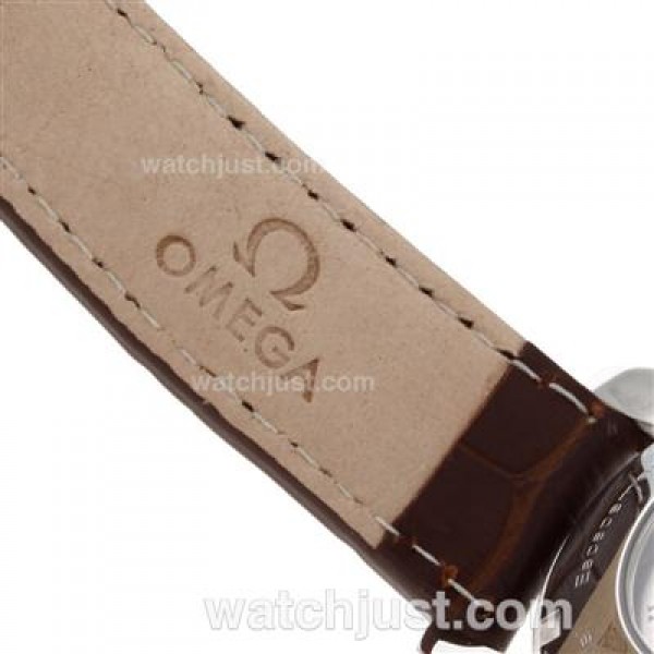 Omega Seamaster Automatic with White Dial-Leather Strap