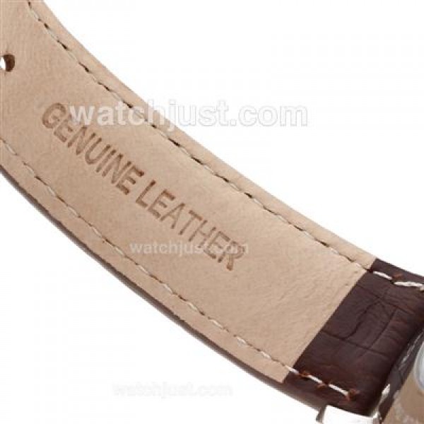 Omega Seamaster Automatic with White Dial-Leather Strap