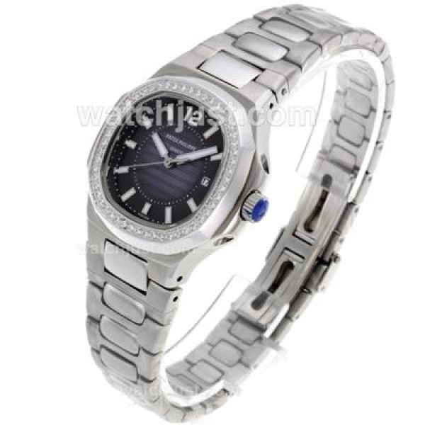 Patek Philippe Nautilus Diamond Bezel with Blue Dial S/S