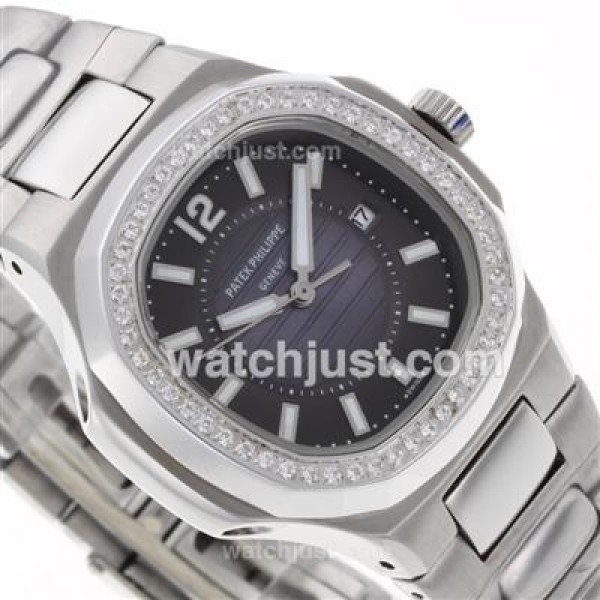 Patek Philippe Nautilus Diamond Bezel with Blue Dial S/S