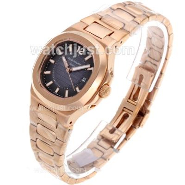 Patek Philippe Nautilus Full Rose Gold Case with Blue Dial
