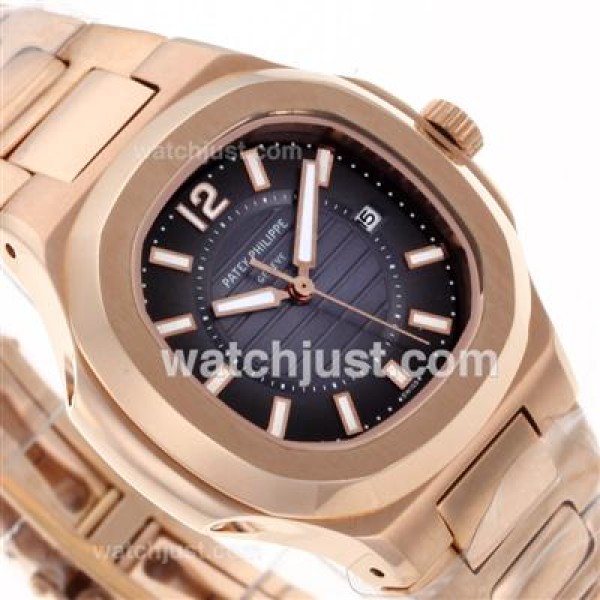 Patek Philippe Nautilus Full Rose Gold Case with Blue Dial