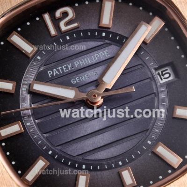 Patek Philippe Nautilus Full Rose Gold Case with Blue Dial