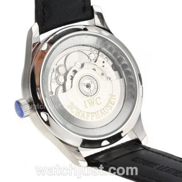 IWC Portuguese Automatic Number Markers with White Dial-Leather Strap