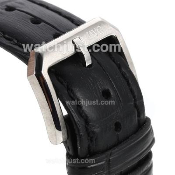 IWC Portuguese Automatic Number Markers with White Dial-Leather Strap