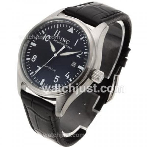 IWC Big Pilot Automatic Number Markers with Black Dial-Leather Strap