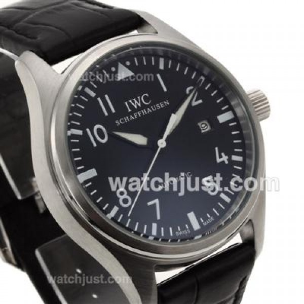IWC Big Pilot Automatic Number Markers with Black Dial-Leather Strap
