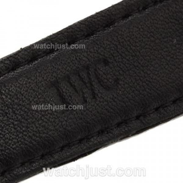 IWC Big Pilot Automatic Number Markers with Black Dial-Leather Strap