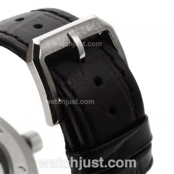 IWC Big Pilot Automatic Number Markers with Black Dial-Leather Strap
