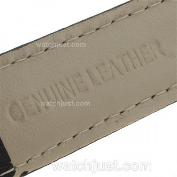 Vacheron Constantin Malte Swiss ETA 2824 Movement Rose Gold Case with Black Dial-Leather Strap