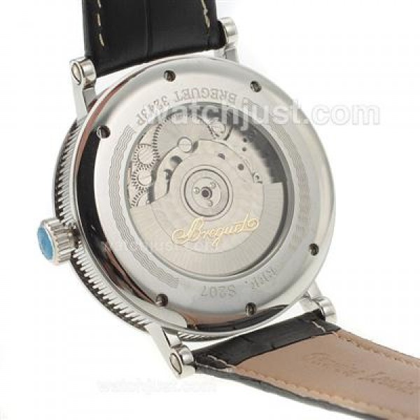 Breguet Classique Tourbillon No.3006 Working Power Reserve Automatic with White Dial-Leather Strap