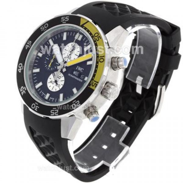 IWC Aquatimer Working Chronograph with Black Dial-Rubber Strap