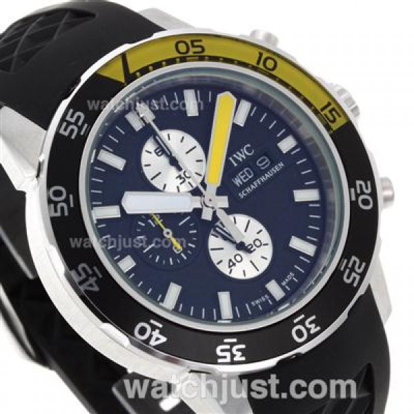 IWC Aquatimer Working Chronograph with Black Dial-Rubber Strap