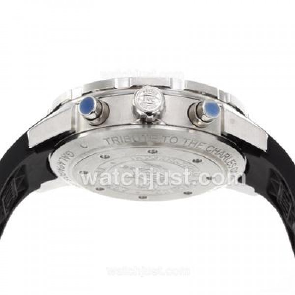 IWC Aquatimer Working Chronograph with Black Dial-Rubber Strap