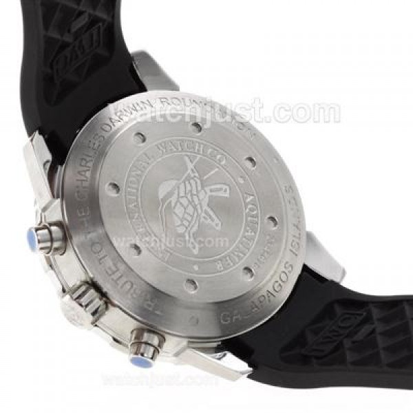 IWC Aquatimer Working Chronograph with Black Dial-Rubber Strap