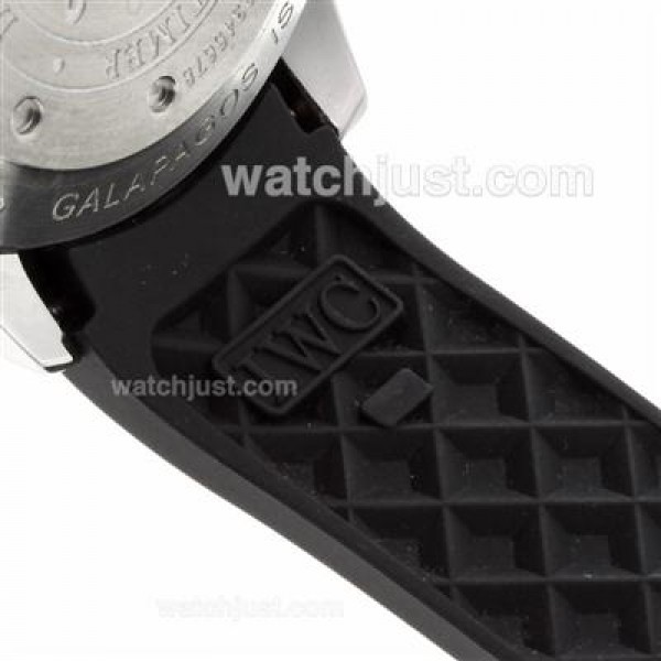 IWC Aquatimer Working Chronograph with Black Dial-Rubber Strap