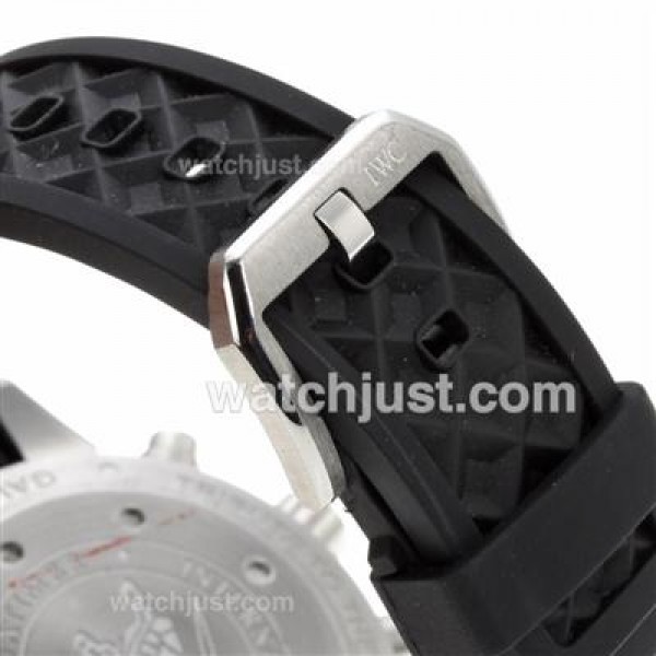 IWC Aquatimer Working Chronograph with Black Dial-Rubber Strap