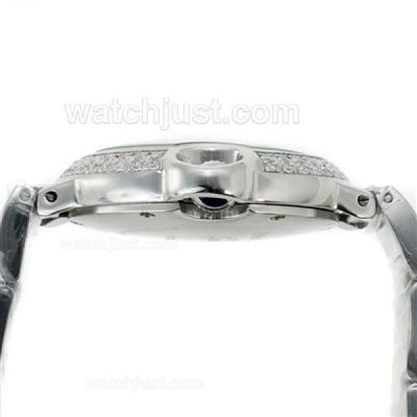 Cartier Ballon bleu de Cartier Diamond Bezel with White Dial-Lady Size
