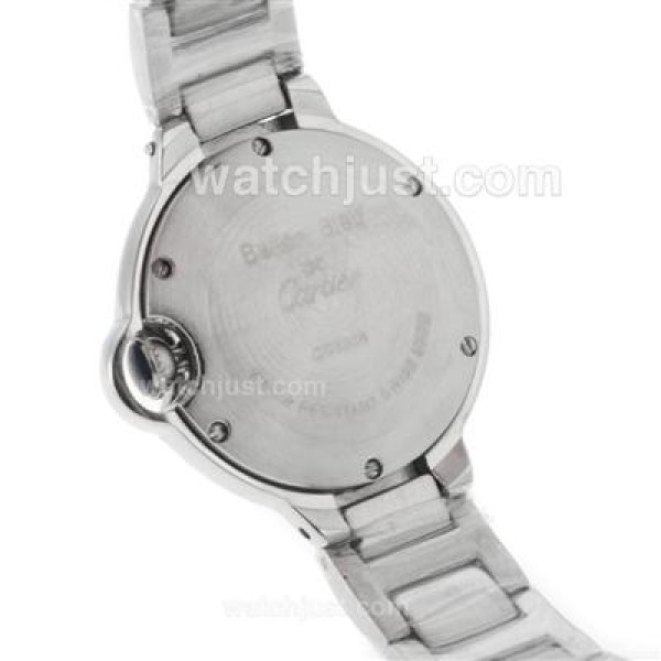 Cartier Ballon bleu de Cartier Diamond Bezel with White Dial-Lady Size