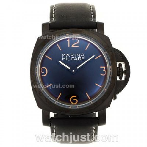 Panerai Marina Militare Unitas 6497 Movement PVD Case with Black Dial-Black Movement