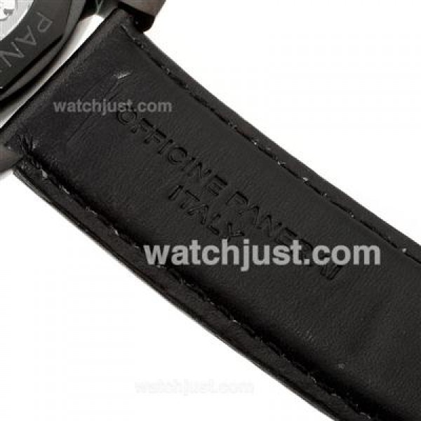 Panerai Marina Militare Unitas 6497 Movement PVD Case with Black Dial-Black Movement