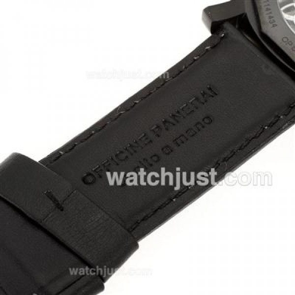 Panerai Marina Militare Unitas 6497 Movement PVD Case with Black Dial-Black Movement