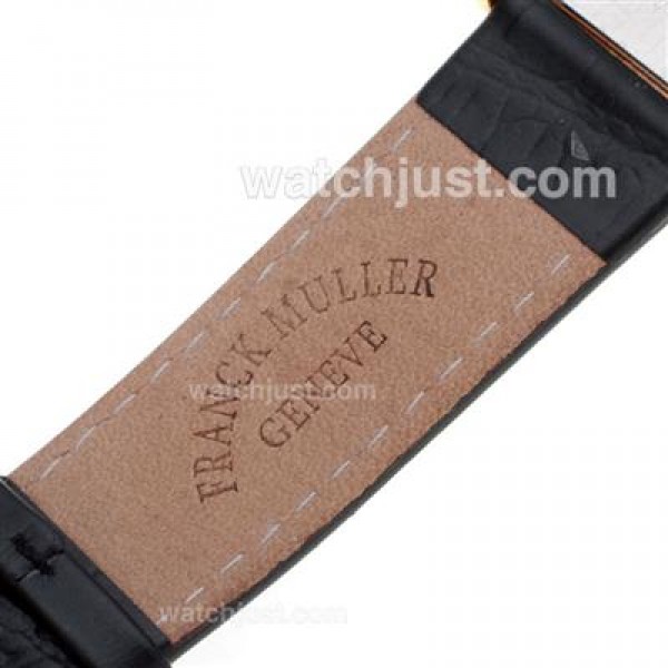 Franck Muller Master Square Rose Gold Colorfull Number Markers with Black Dial-Mid Size