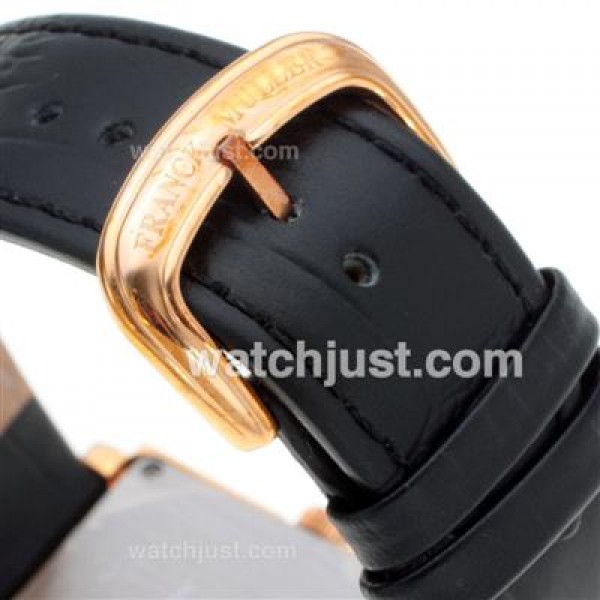 Franck Muller Master Square Rose Gold Colorfull Number Markers with Black Dial-Mid Size