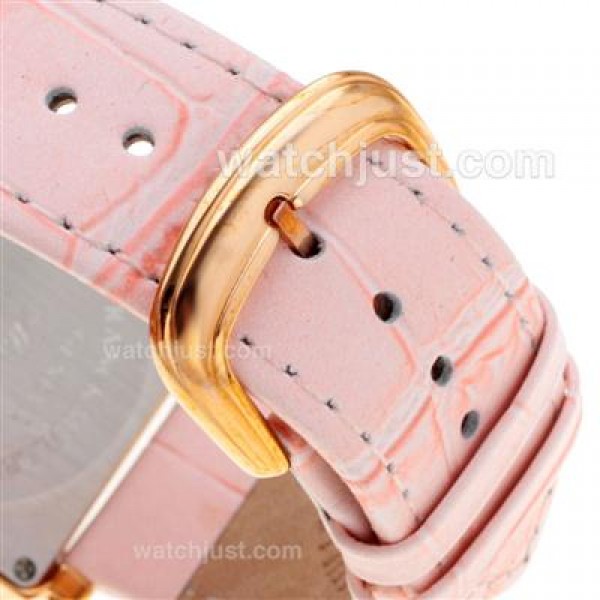 Franck Muller Master Square Rose Gold Colorfull Number Markers with White Dial-Lady Size