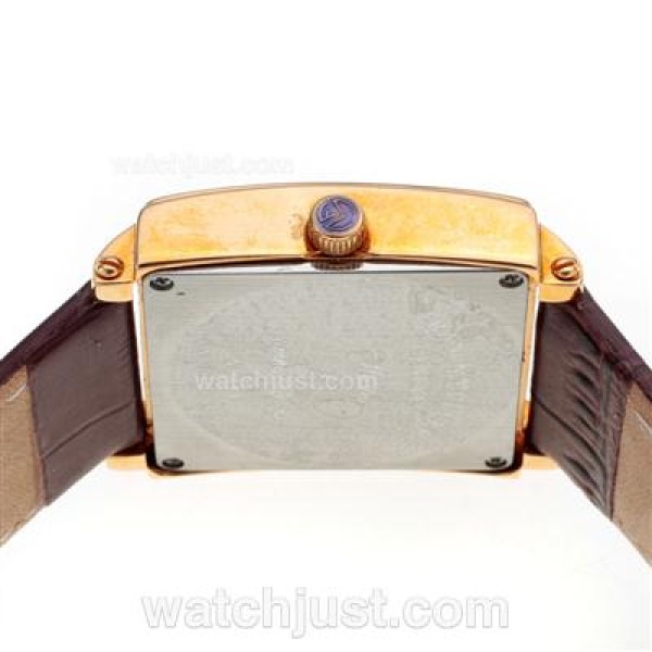 Franck Muller Master Square Rose Gold Colorfull Roman Markers with White Dial-Lady Size