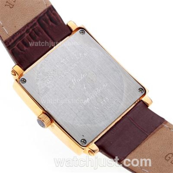Franck Muller Master Square Rose Gold Colorfull Roman Markers with White Dial-Lady Size