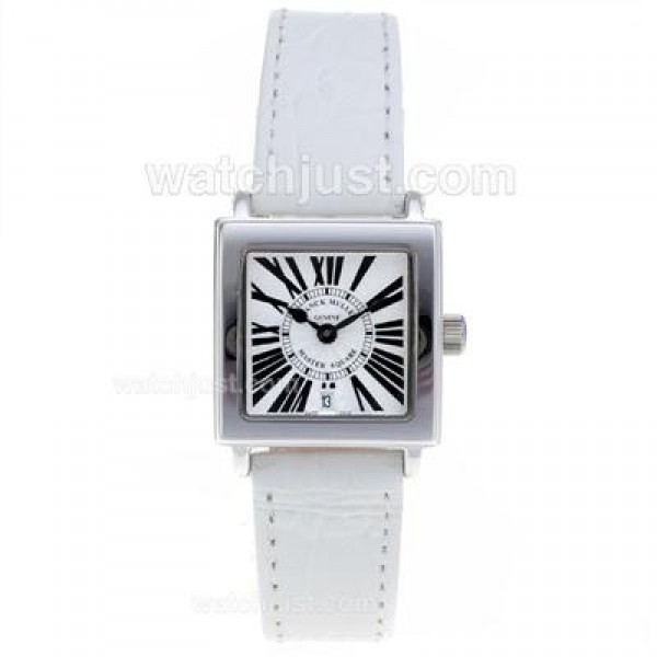 Franck Muller Master Square Roman Markers with White Dial-Lady Size