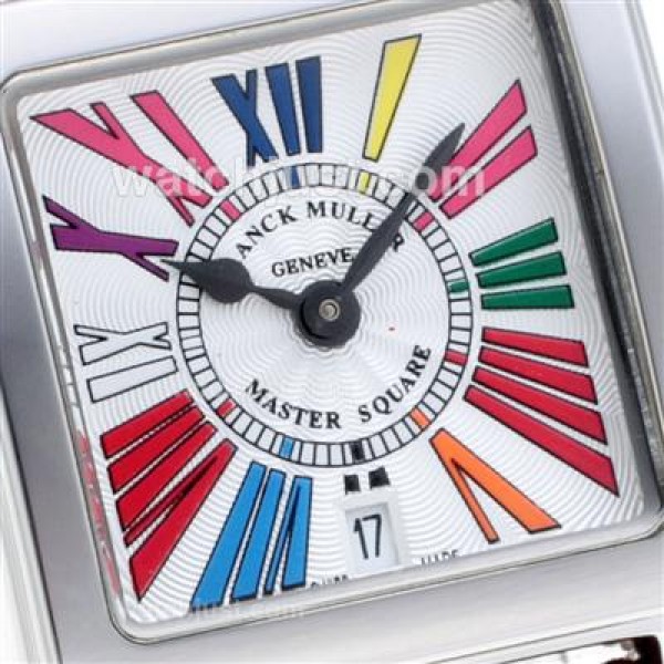 Franck Muller Master Square Colorful Roman Markers with Whie Dial-Lady Size